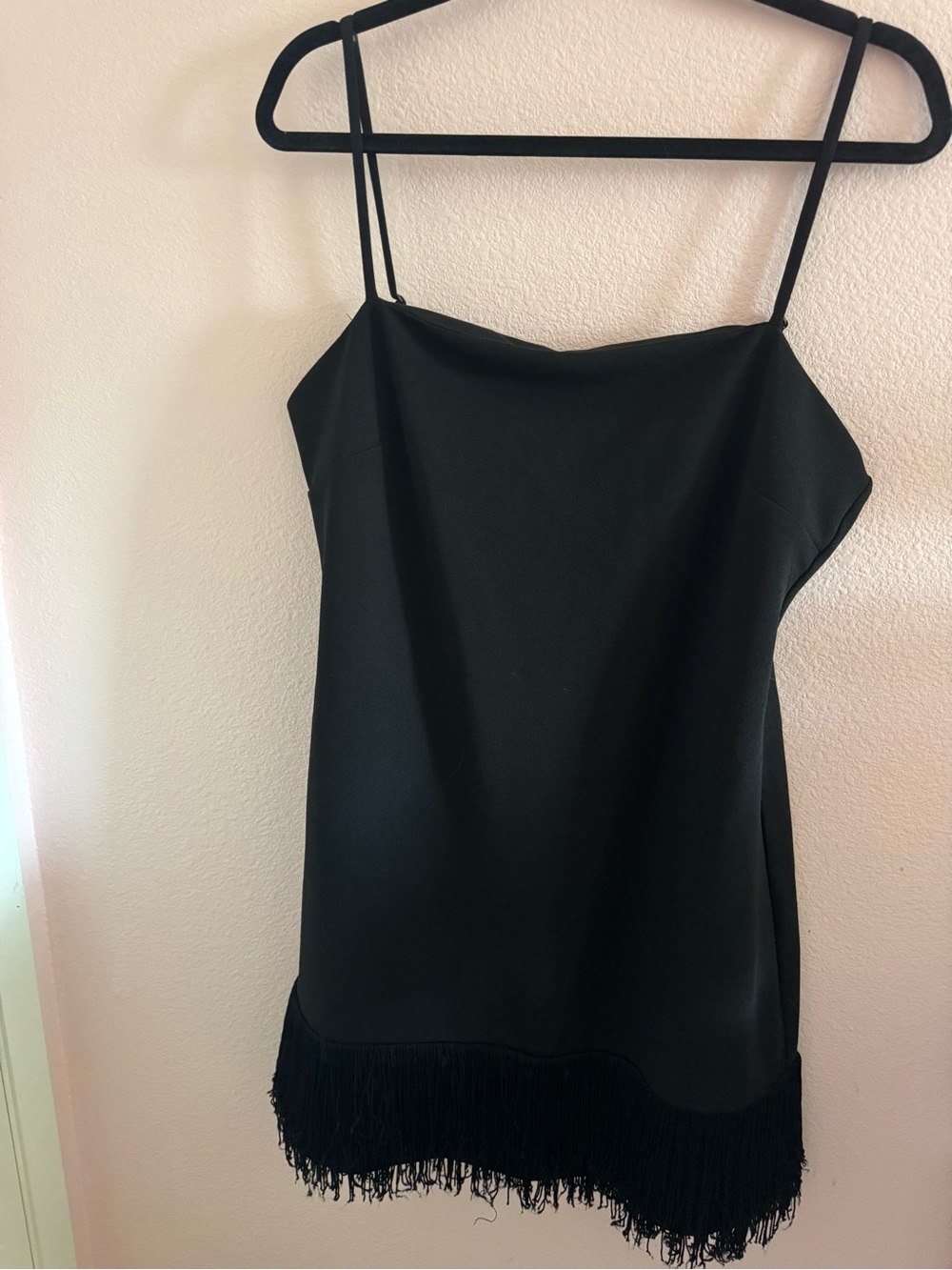 Lulu's Black Fringe Slip Camisole